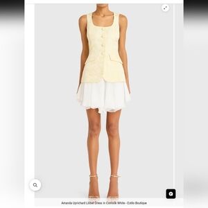 Amanda Uprichard Cream and White Mini Dress